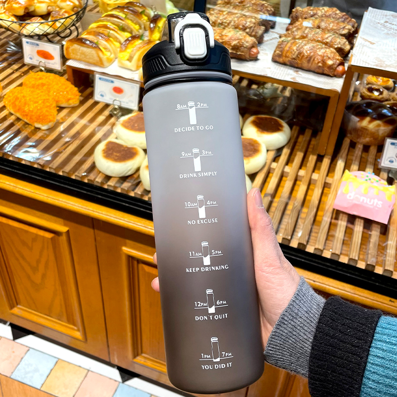 新款太空杯大容量运动高颜值手提带刻度吸管学生儿童水壶直饮渐变 - 图2