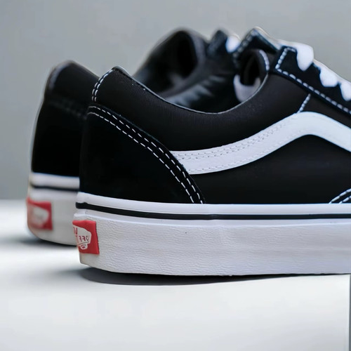 Vans ComfyCush Old Skool 帆布 轻便防滑 低帮 板鞋 男女同款 黑 - 图0