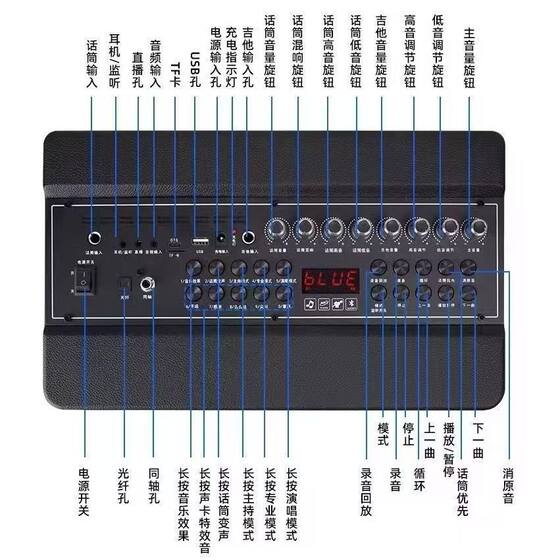 F3000蓝牙音响直播大功率广场舞移动家庭KTV点歌音箱套装户外便捷
