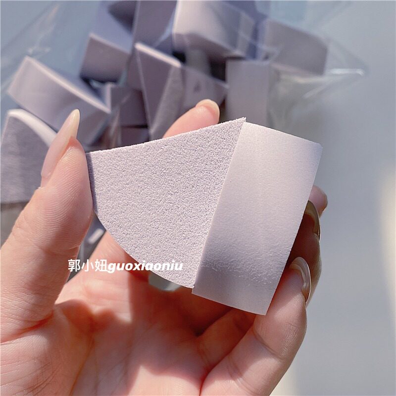 郭小妞皮面年糕粉扑粉底液专用化妆小三角梯形超软海绵遮瑕粉扑,淘宝优惠券,粉丝福利购,淘宝优惠卷