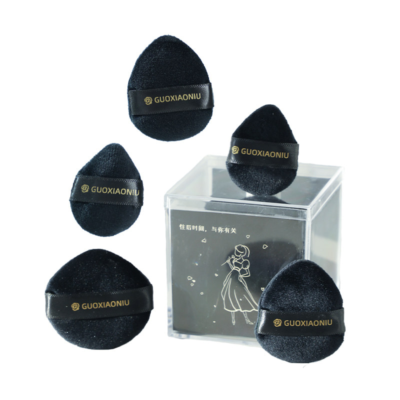 郭小妞黑蔷薇迷你指尖植绒粉扑局部细节定妆拇指上腮红工具5片1盒,淘宝优惠券,粉丝福利购,淘宝优惠卷