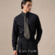 【鲁泰DP免烫纯棉】CULTUM商务男士衬衫男高级感黑色长袖西装衬衣
