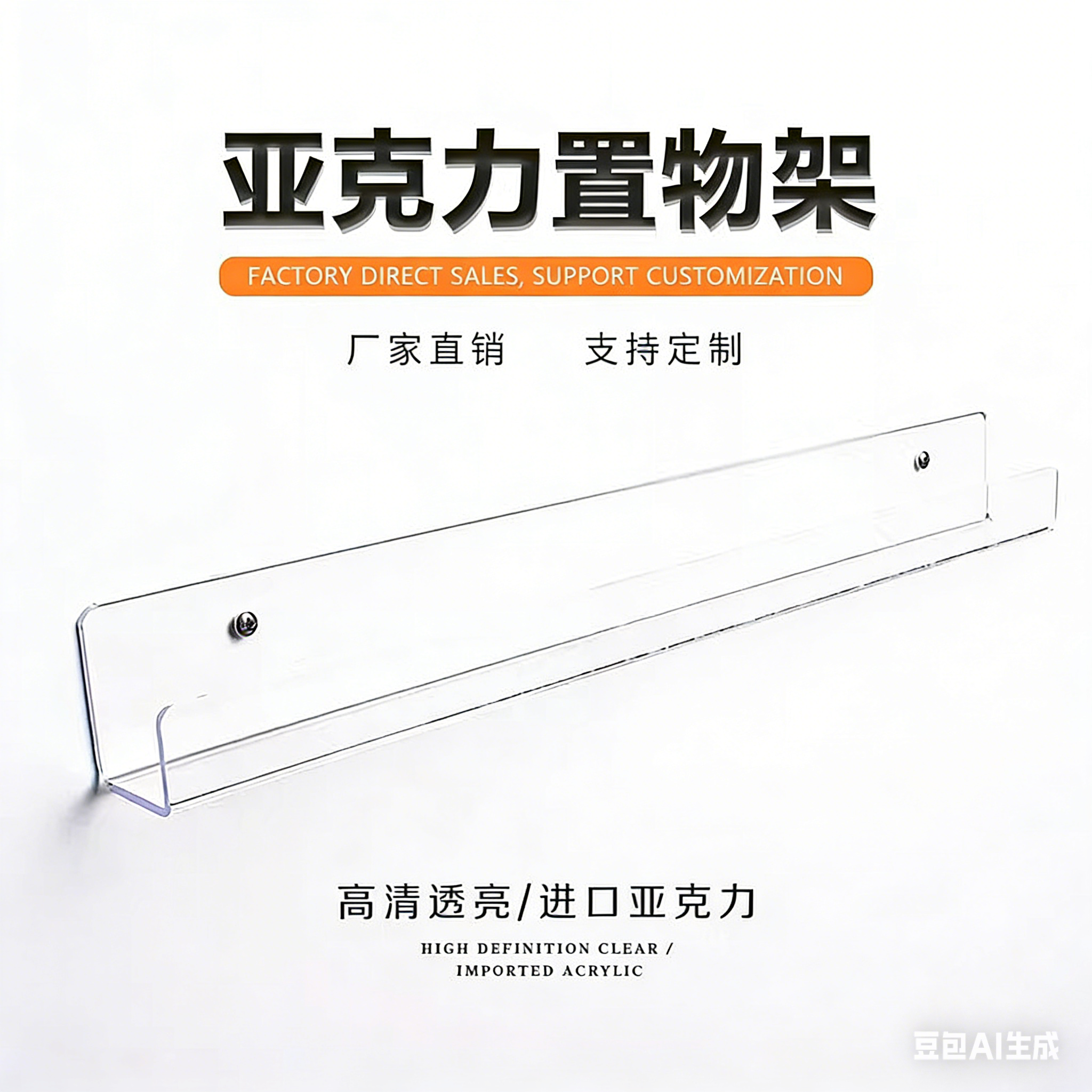 壁挂式展示架书架亚克力透明收纳架U型置物架墙上挂式少儿书架,淘宝优惠券,粉丝福利购,淘宝优惠卷