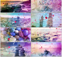 The Rain Flower Stone Score Li Yugang Gala Performance Song Background Led video material