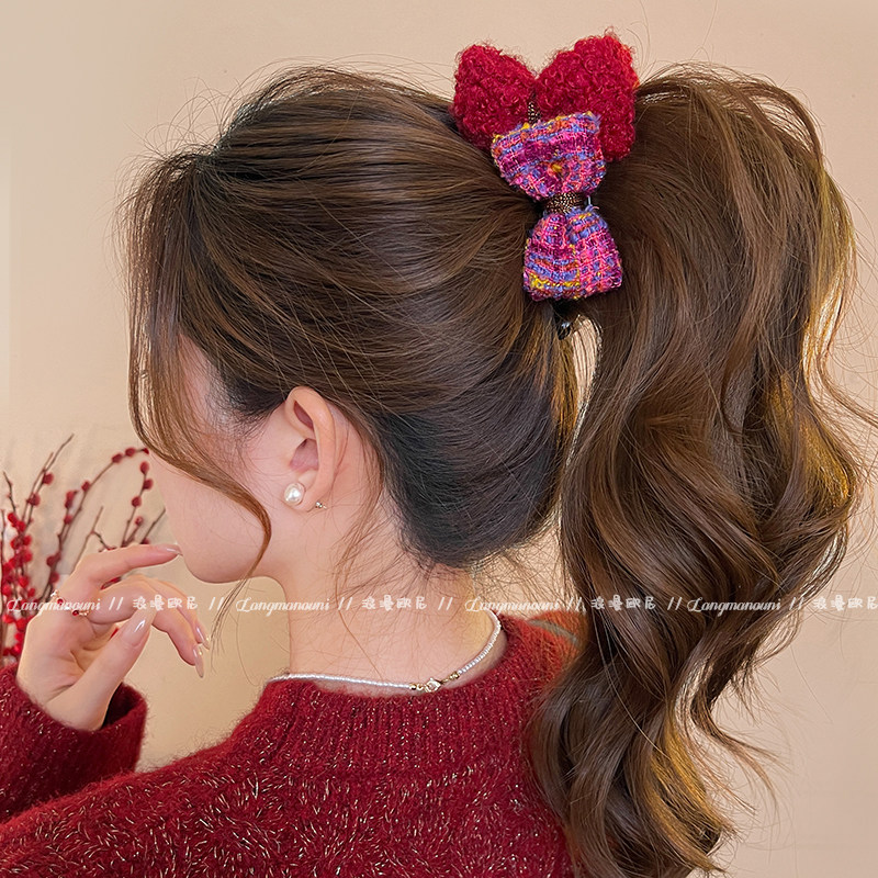 甜美气质蝴蝶结香蕉夹女2025新款高级感一字抓夹高马尾竖夹发饰冬,淘宝优惠券,粉丝福利购,淘宝优惠卷