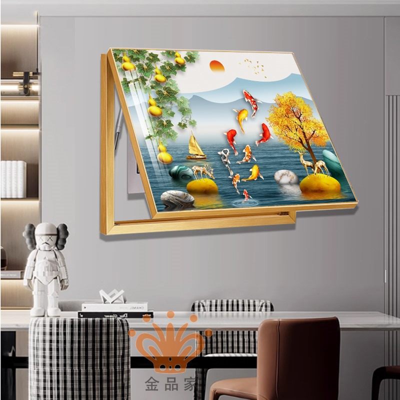 轻奢电表箱装饰画免打孔配电箱客餐厅高档壁画电闸开关盒遮挡挂画,淘宝优惠券,粉丝福利购,淘宝优惠卷