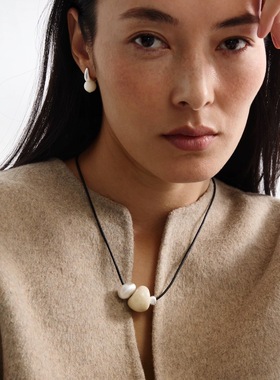 象牙果单株项链女时尚秋冬毛衣链