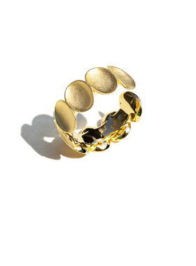 椭圆拼接金属戒指女小众设计感港风时尚开口戒冷淡风气质轻奢尾戒