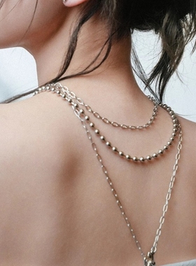 原创一款多戴简约串珠项链锁骨链
