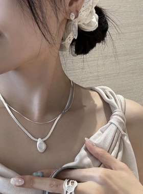 「水生浮想」轻奢小众蛇骨链玛瑙项链新中式清冷风时尚百搭锁骨链