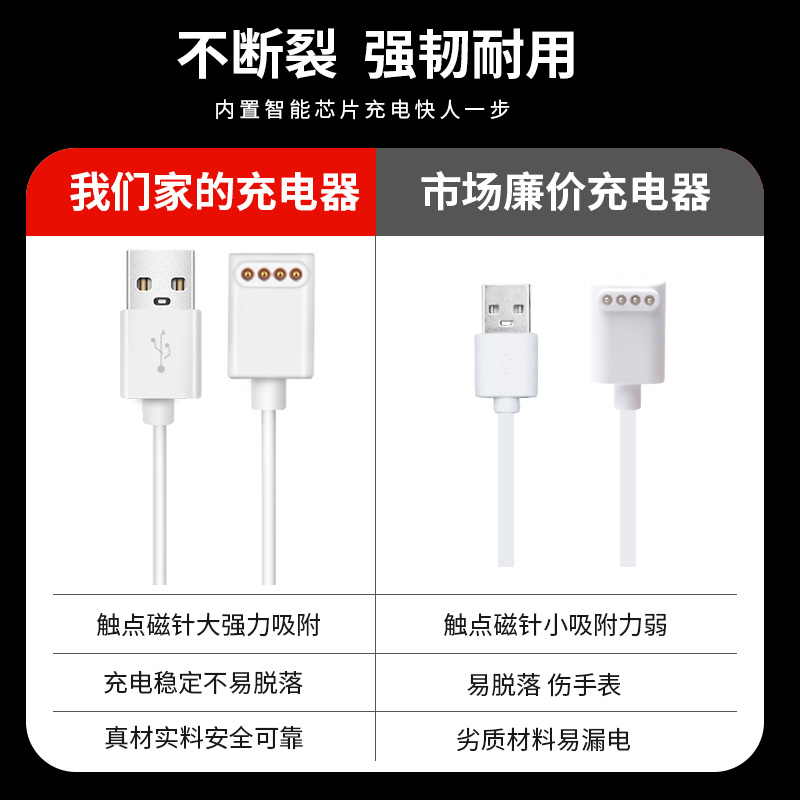 读书郎电话手表充电线A9磁吸通用原装w8充电器w7配件/W2/A8/A5/A3-图1