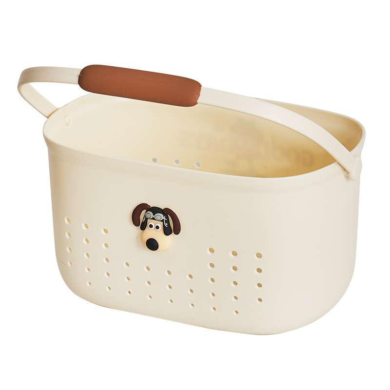 Dormitory hand-held bath basket toilet supplies storage basket bathroom bath basket large capacity bathroom basket bathroom storage basket