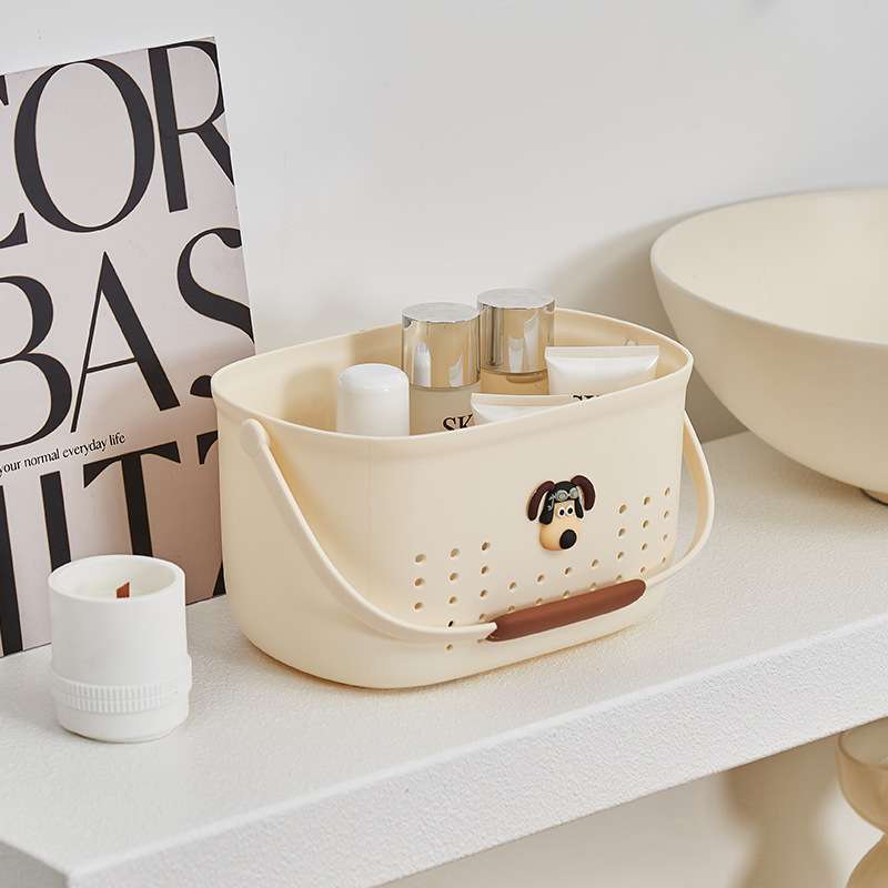 Dormitory hand-held bath basket toilet supplies storage basket bathroom bath basket large capacity bathroom basket bathroom storage basket