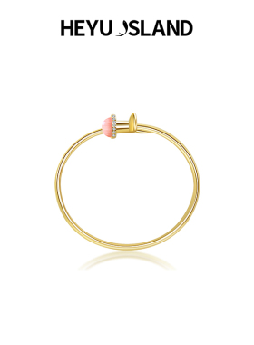 黑鱼岛图钉玛瑙弹力开口手镯