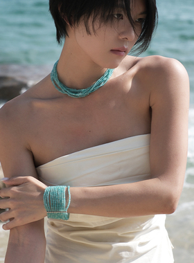 HEYU ISLAND/黑鱼岛天空之境盐湖蓝天河石手链