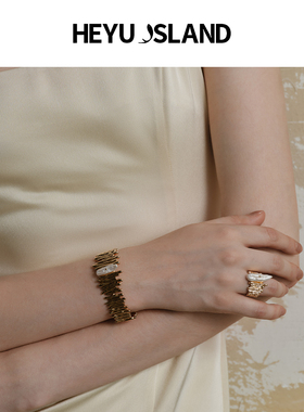 周震南同款黑鱼岛金属珍珠戒指