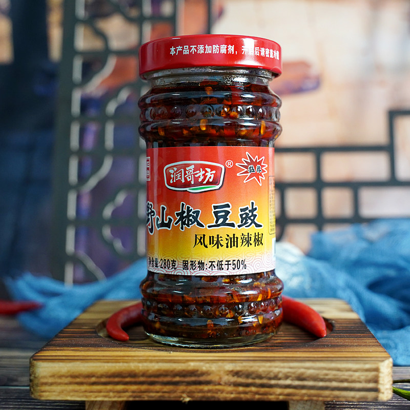 润哥坊野山椒豆鼓280g*4瓶湖南特产香辣豆鼓辣椒酱下饭菜拌饭拌面,淘宝优惠券,粉丝福利购,淘宝优惠卷