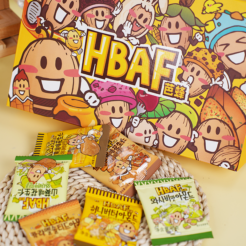 芭蜂巴旦木坚果花生欢聚礼盒休闲健康零食炒货节日礼物喜庆送礼,淘宝优惠券,粉丝福利购,淘宝优惠卷