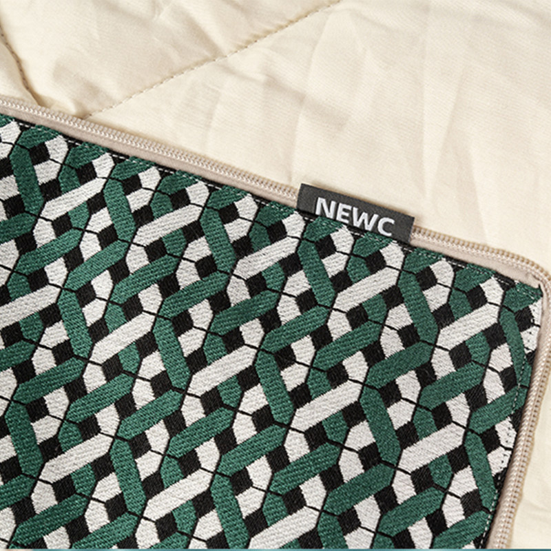 新宸优品现代轻奢军绿色全棉抱枕被子两用客厅沙发办公午休空调被,淘宝优惠券,粉丝福利购,淘宝优惠卷