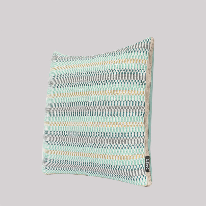 新宸优品蓝绿高端全棉抱枕被子两用车载折叠旅行多功能被子可收纳 - 图0