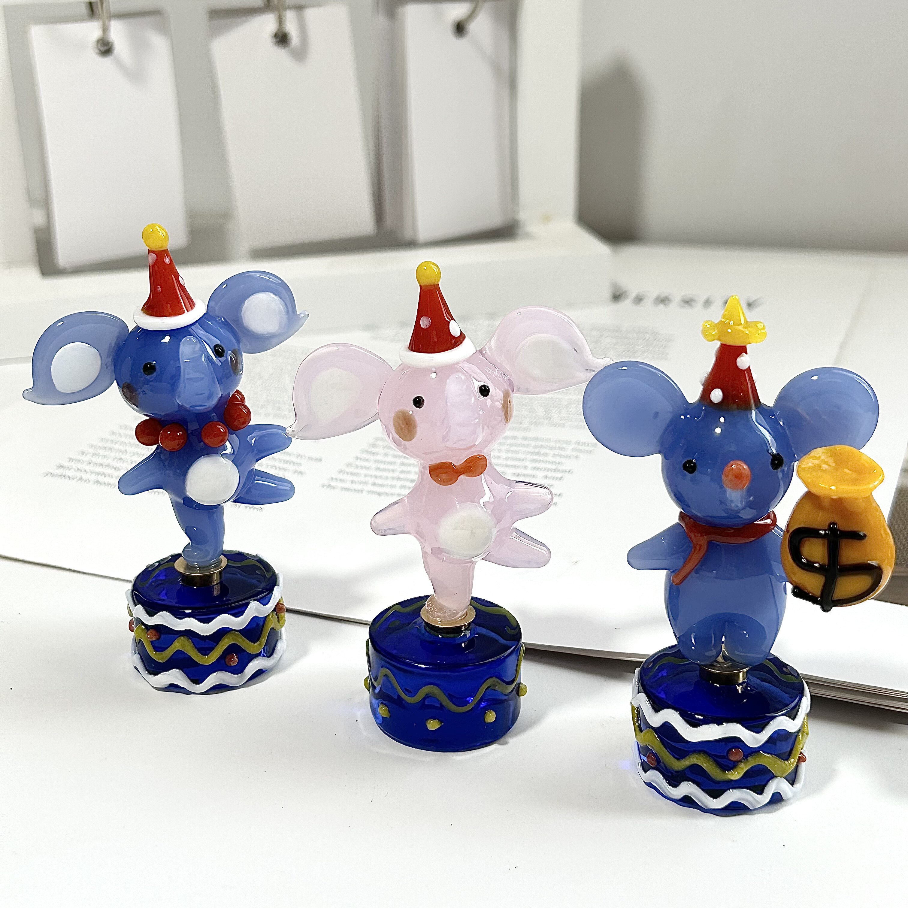 手工琉璃旋转底座可爱小动物系列创意桌面装饰品摆件生日礼物专属,淘宝优惠券,粉丝福利购,淘宝优惠卷