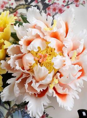 《居春色满园》中式手H94-37A厅工捏花挂盘客酒柜博古架装饰乔迁