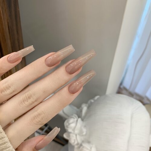花校长黑超人出水芙蓉网红爆款裸色嬛嬛色冰透华妃同款美甲甲油胶 - 图0