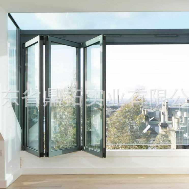 新款直销极窄折叠窗  别墅厨房卫生间开放式玻璃铝合金全景折叠窗,淘宝优惠券,粉丝福利购,淘宝优惠卷