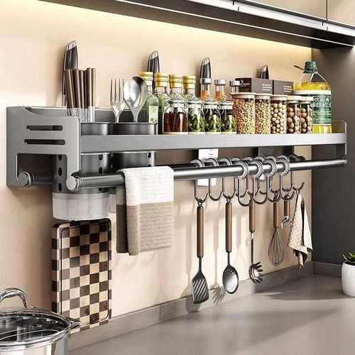 新款直销筷子收纳盒厨房笼壁挂调料免打孔刀架家用放勺子沥水筷篓 - 图0