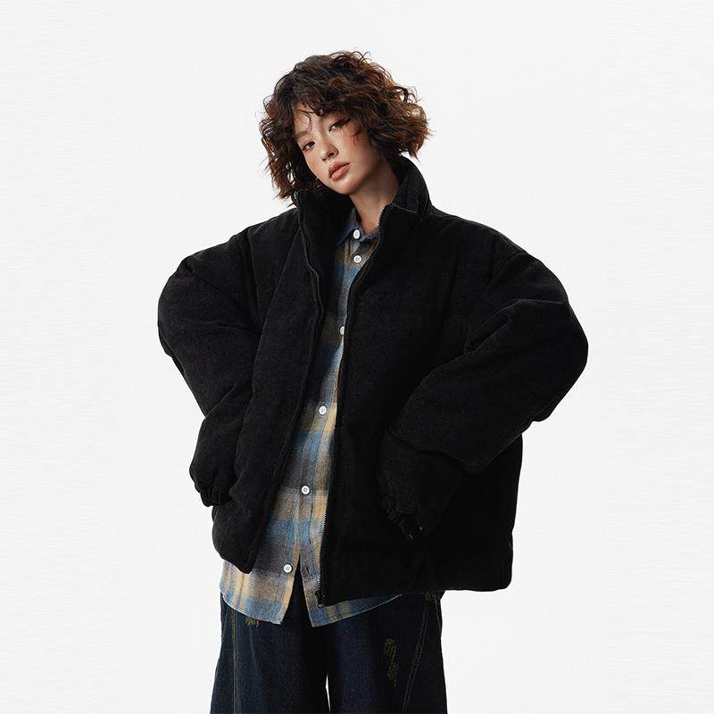 达蒙岛美式加厚立领灯芯绒纹理棉服外套女短阔显瘦冬季保暖棉衣潮,淘宝优惠券,粉丝福利购,淘宝优惠卷