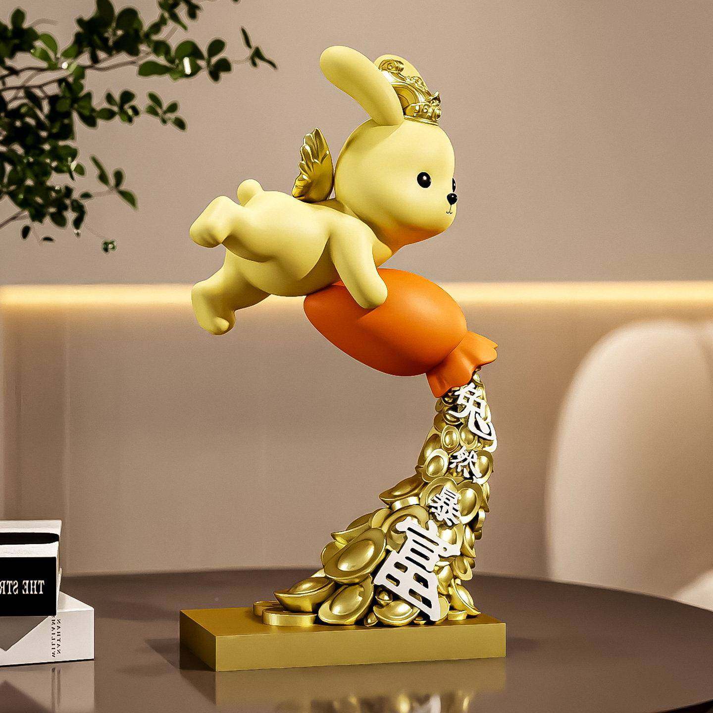 暴子富兔摆件RKD5762-办公室桌面饰品旺事业礼老板桌高档开装业大,淘宝优惠券,粉丝福利购,淘宝优惠卷