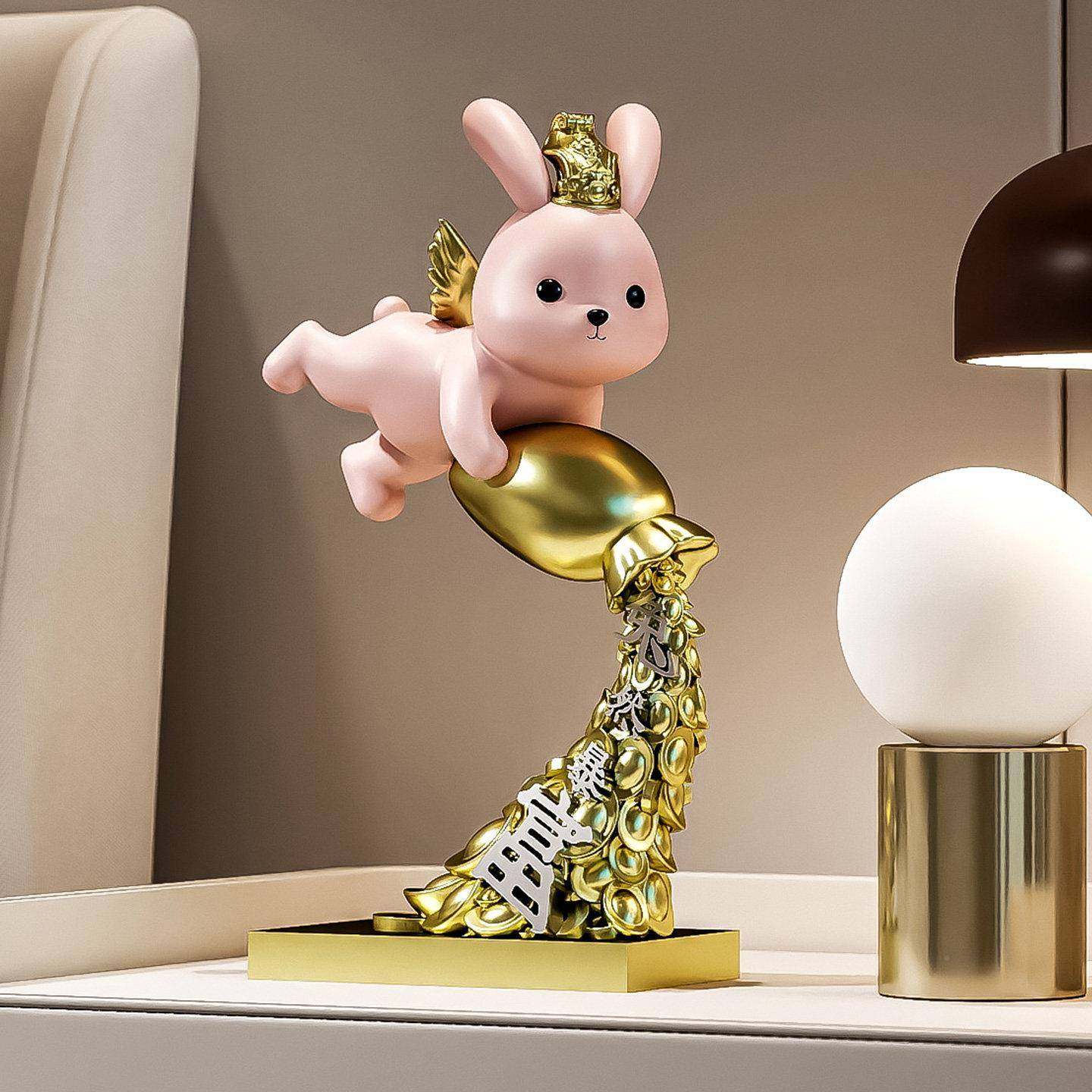 暴子富兔摆件RKD5762-办公室桌面饰品旺事业礼老板桌高档开装业大,淘宝优惠券,粉丝福利购,淘宝优惠卷