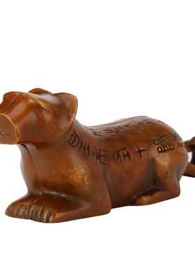 纯黄铜虎符摆件家居杜虎符镇纸装饰品兵符信物青铜器工艺品虎礼品