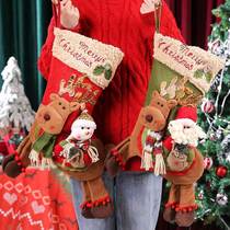 Christmas Socks Gift Bag Big children Candy Bag Kindergarten Santa Santa Snowman Decoration Placement Supplies