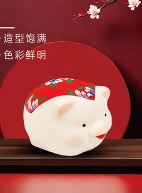 大肥猪手工泥塑可爱精美摆件送礼