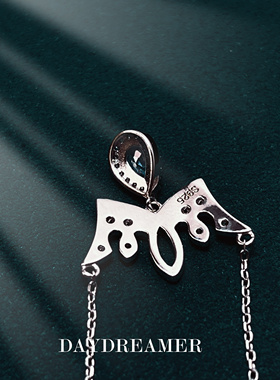 18K金天然托帕石皇冠项链&本店所有产品均为天然宝石支持复检