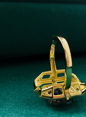 18K金天然紫水晶戒指&本店所有产品均为天然宝石支持复检