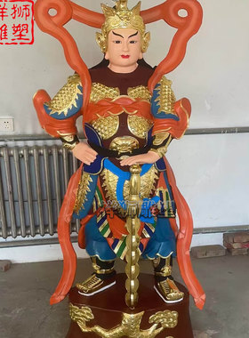 祥狮雕塑铜雕韦陀菩萨佛像定制