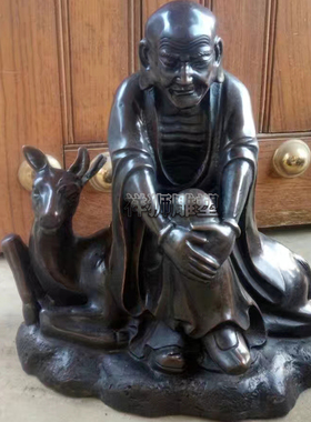 纯铜铸造十八罗汉佛像摆件定制