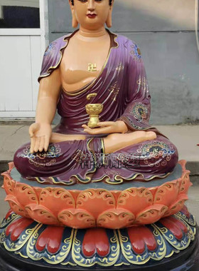黄铜铸造大型三宝佛佛像摆件定制
