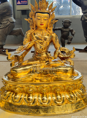 纯铜鎏金金刚萨埵佛像铸造大型