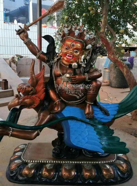 彩绘铸造多杰雄天佛像大型摆件