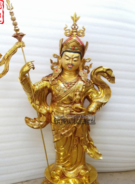纯铜密宗莲花生大士佛像坐像摆件