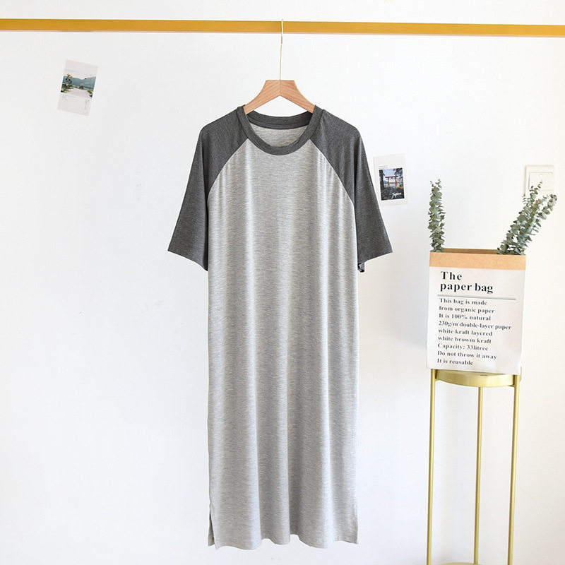 夏莫代尔夏季男士一体式冰丝睡袍 安萱妍服饰睡衣/家居服套装