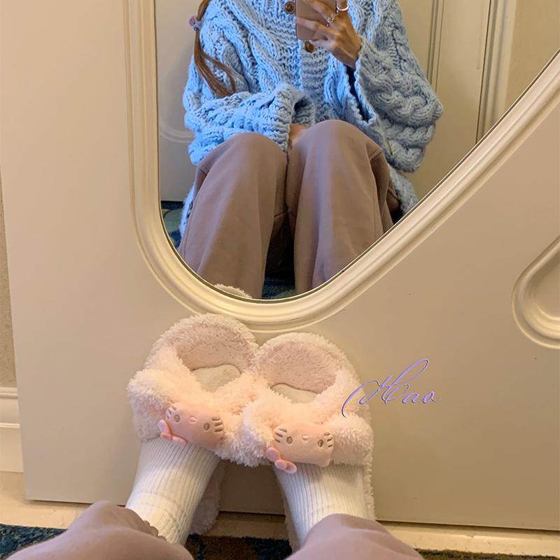 好好好！少女蝴蝶结kitty超软嫩粉色地板拖鞋家居拖鞋,淘宝优惠券,粉丝福利购,淘宝优惠卷