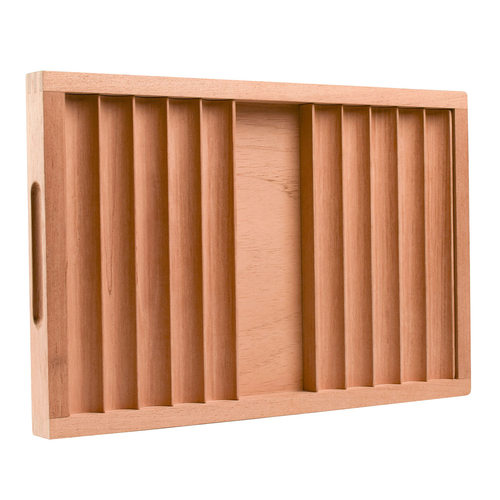 灰吧雪茄托盘双层雪松木原木配件收纳盘便携雪茄托盘展示盒雪茄吧 - 图3