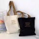 2026 New Simple Small Letter Casual Versatile Canvas Bag Unisex Middle School Student Class Tote Bag