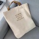 2026 New Simple Small Letter Casual Versatile Canvas Bag Unisex Middle School Student Class Tote Bag