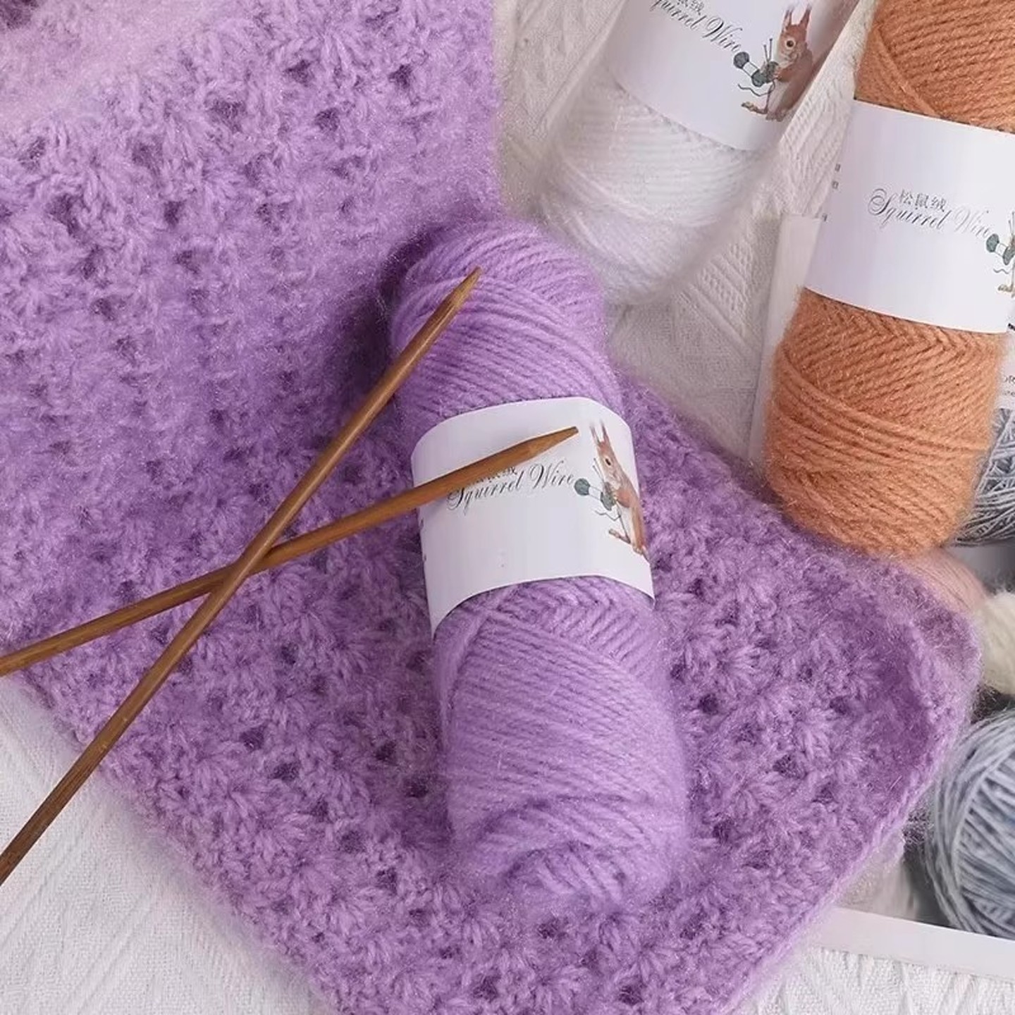 松鼠绒绒毛线中粗毛线帽子女手工织毛衣线织冬天帽子的专用线宝宝,淘宝优惠券,粉丝福利购,淘宝优惠卷