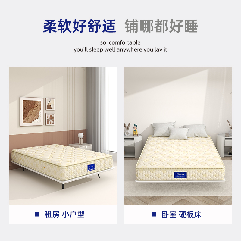 家惠床垫海南风情代棕垫家用硬纤床垫偏硬护脊无甲醛弹簧床垫定制 - 图3